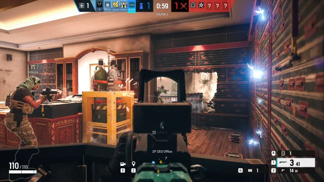 نمای اولشخص Rainbow Six Siege از شکاف دیوار؛ تصویر رسمی Ubisoft